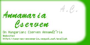 annamaria cserven business card